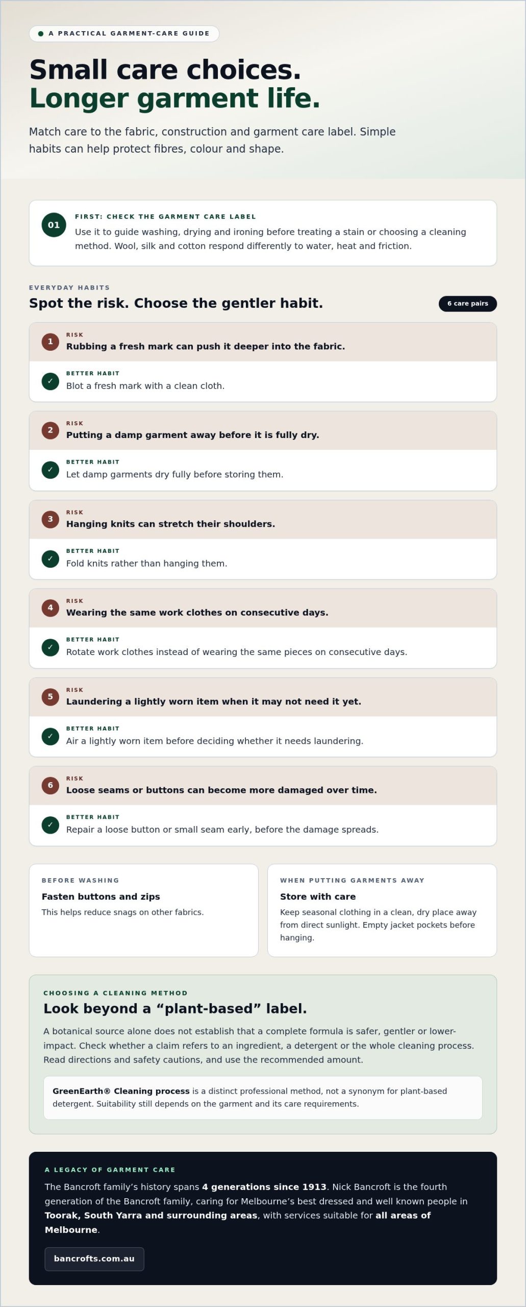 Ways to help clothes last longer with sustainable garment care in Melbourne